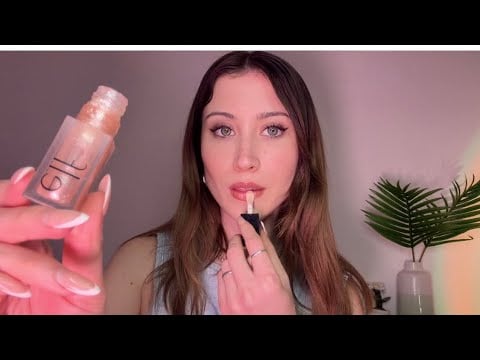 ASMR Lipgloss Application | clicky inaudible & mouth sounds