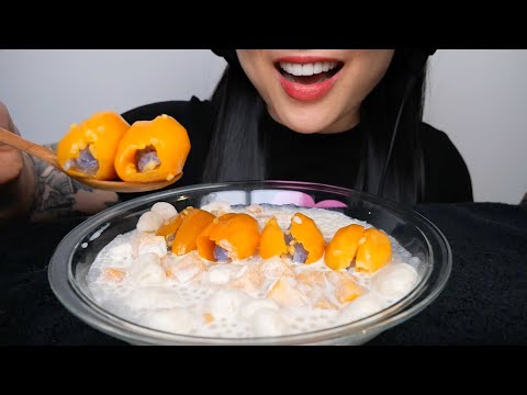 MANGO SAGO (THAI DESSERT ASMR EATING SOUNDS) LIGHT WHISPERS | SAS-ASMR