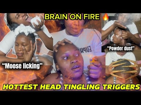 ASMR:1 Hr of Intense HEAD BRAIN FLICKS,MOOSE LICKING,FAKE SPITPAINT,AGGRESSIVE MASSAGE,GUM CRACKING