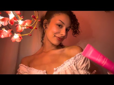 ASMR 🌺 Pampering You ! energy plucking, skincare, hair clipping & more