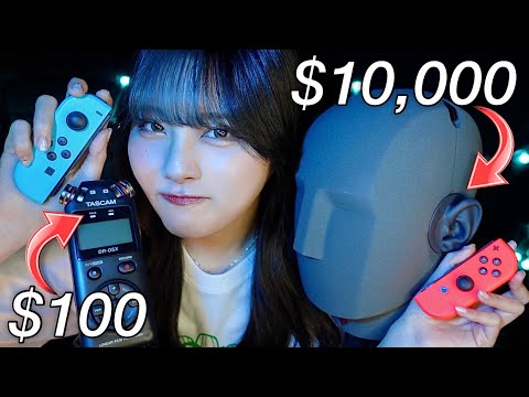 【ASMR】1万円マイク VS 100万円マイク💥15＋Triggers(囁き声)