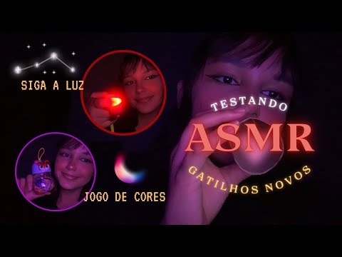 ASMR caseiro | testando gatilhos NOVOS – gatilhos visuais, sons de boca e mais! ✨🎨