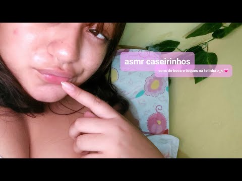 Asmr | sons de boca e toque carinhosos na tela ^^💗