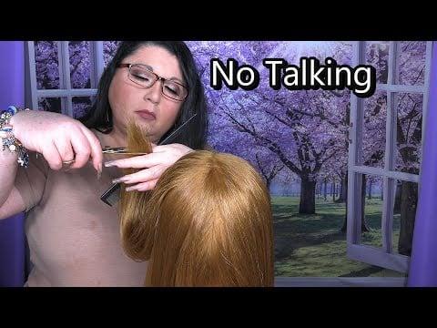 ASMR Hair Salon Roleplay (NO TALKING) (Wet Haircut, Razor Cut, Hair Straightening, Spray)