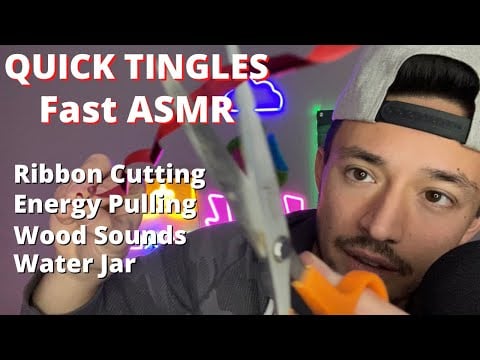 Quick ASMR Tingles | Custom Video for Amber | Ribbon Cutting, Tube, Wood, Tracing, Water Jar ASMR