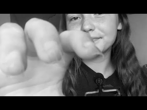 Asmr | up-close Hand movements & Mouth sounds (Dark Themed)