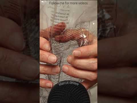 ASMR Slow Crinkling Of A Small Plastic Bag #short