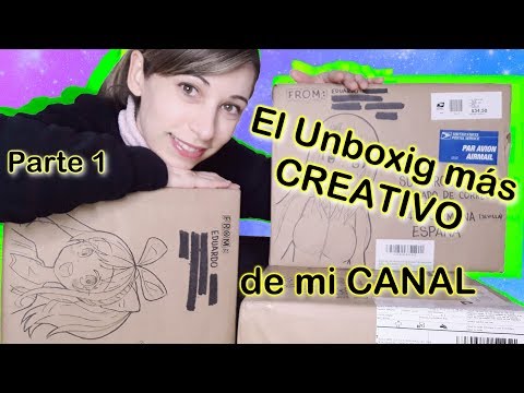 El UNBOXING  MÁS CREATIVO de mi Canal . Reacción . 1 hora de detalles . Parte 1 .  ASMR en españo