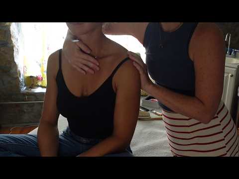ASMR Real Person - Back scratching and massage (Soft spoken)