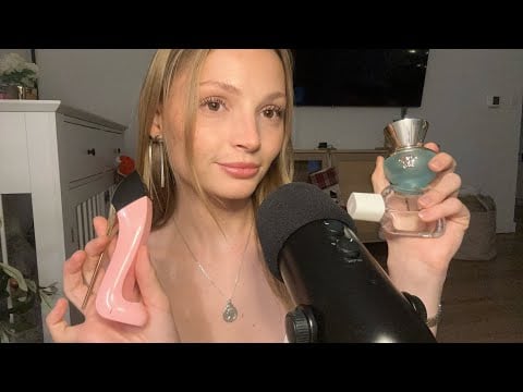ASMR Super Up-Close Whispers | Perfume Collection (semi-inaudible, mouth sounds)