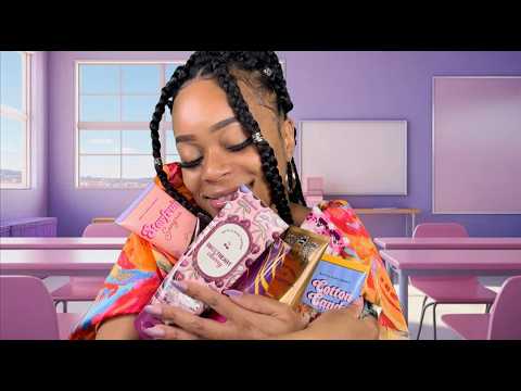 ASMR | 💜 Girl Who Is OBSESSED with Bath and Body Works Sits Behind You In Class
