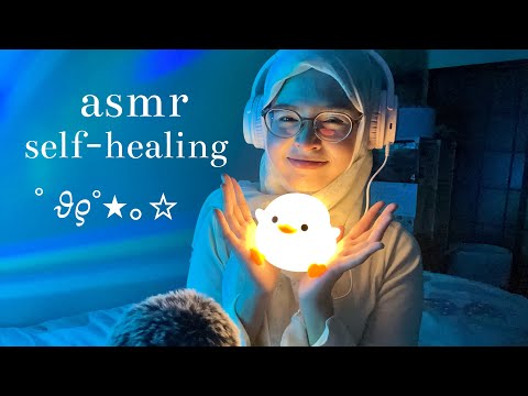 ASMR IN MALAY🇲🇾♡ SELF-HEALING POSITIVE AFFIRMATIONS🦋⭐️(close-up whispers, mic scratching)