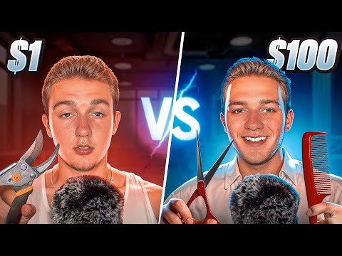 ASMR $1 V.S $100 Haircut