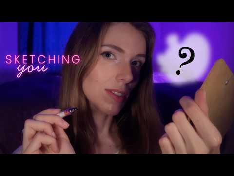 ASMR Sketching Your Portrait and Calling You CUTE | Soft Spoken Personal Attention