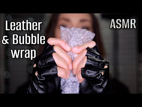 ASMR Bubble wrap with leather gloves triggers 🤩