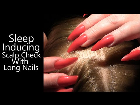 ASMR Sleep Inducing Scalp Check with Long Nails | Scalp Scratching, Hair Parting | Very Tingly