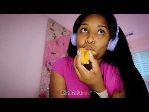[ASMR] Giant Mango Peelerz  Candy Eating Sounds 🥭🍬 😋