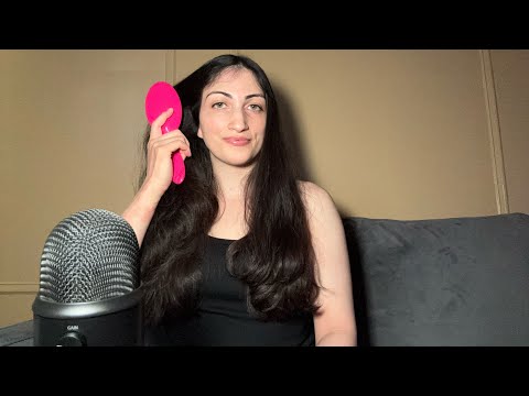 ASMR| BRUSHING AND PLAYING WITH MY HAIR