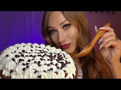 ASMR | Eating Chocolate Silk Pie 🍨😍 *Mukbang* (up-close mouth sounds)