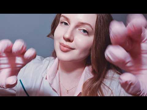 АСМР Детальный Осмотр Лица и Шеи в Перчатках • ASMR Detailed Face and Neck Exam in Gloves