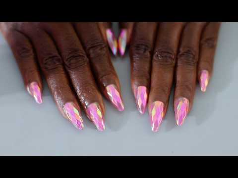 My Birthday Press On High Gloss Pink Nails ASMR Chewing Gum