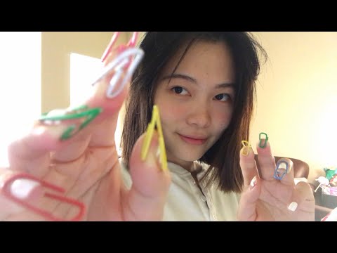 ASMR Tapping with Paper Clip Nails🖇