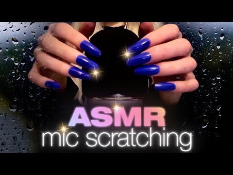 1 HOUR ASMR ✨ Intense Mic Scratching with layered rain sounds ✨ Deep Brain Massage for sleep/study ✨