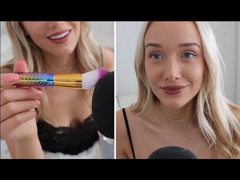 ASMR Microphone Brushing (Mermaid Makeup Brushes!) | GwenGwiz