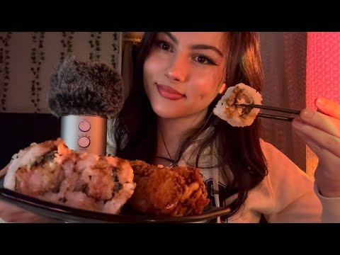 [ASMR]🍣 Sushi Eating & Storytime (mouth sounds, whispering…)