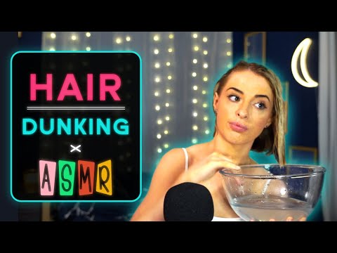 [ASMR] Hair Dunking - Wet Hair / Glass / Water Sounds!! 💦