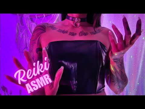 Reiki ASMR energy cleanse l finger fluttering l hand movements l hypnotic l singing bowl l tingles