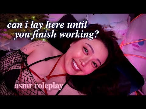 laying on your lap and bugging you 🎄 (softspoken asmr roleplay)