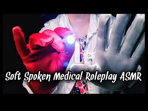 ASMR Medical RP w #Satin #Gloves 🧤 Pen Light 🔦 Soft Speaking 🗣️