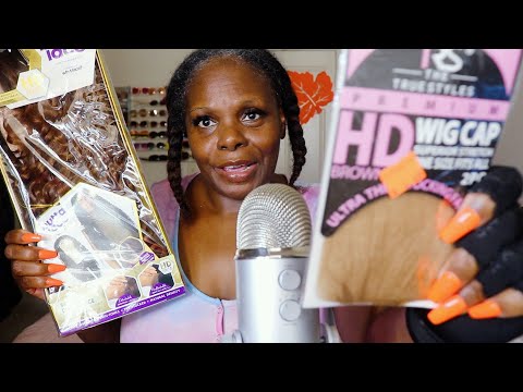 Trying HD Wig-Cap New Wig ASMR