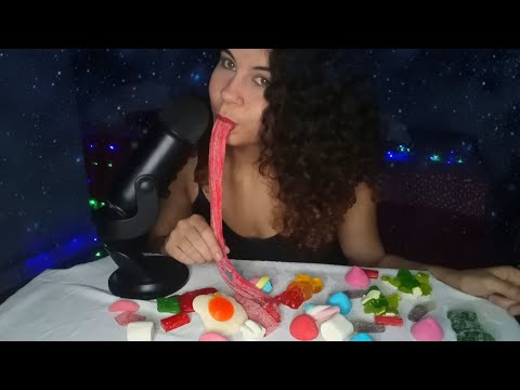 ASMR COMENDO BALAS FINI (MUKBANG)