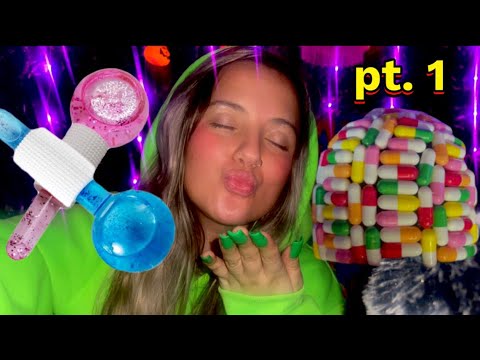 ASMR LIVE 💚💚 - typing, pill mic, mouth sounds, & water sounds!