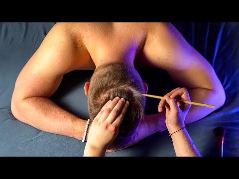 Blissful ASMR Scalp and Head Massage /w Tracing (No Talking)