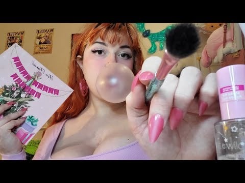 ASMR Trashy (But Sweet) Lady Does Your Makeup [gum chewing]