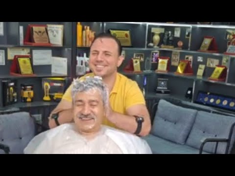 asmr beard SHAVING and hair washing @Bay.Y.DEMIRBAS