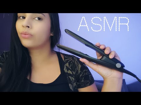 ASMR caseiro - Fazendo chapinha no seu cabelo