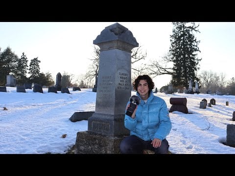ASMR in The Snowy Graveyard ❄️