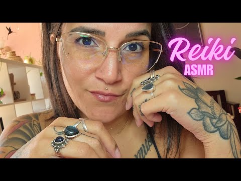 Reiki ASMR l finger fluttering l hand movements l whispering