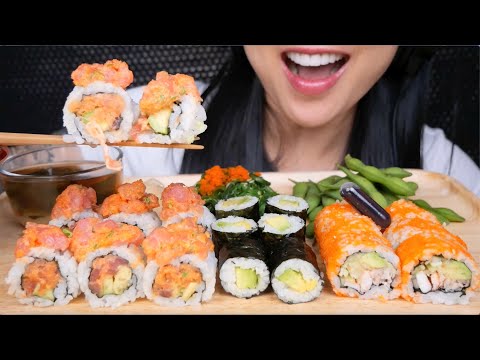 SUSHI ROLL (ASMR EATING SOUNDS) NO TALKING | SAS-ASMR