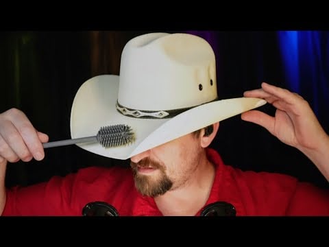 ASMR Cowboy Hat 🤠Scratching to Cure Tingle Immunity