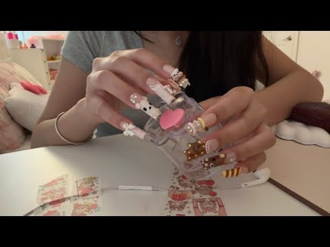 low quality asmr for you to listen to as background noises (multiple triggers!!)