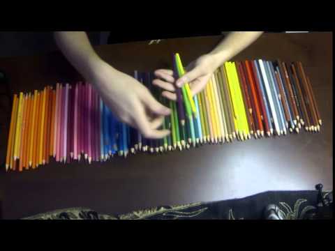 ASMR - Sorting and unsorting colored pencils [No Talking]