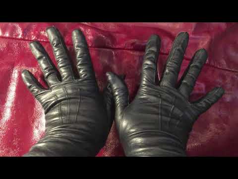 LEATHER GLOVES  👉 CLEANING LEATHER  [[ASMR]]