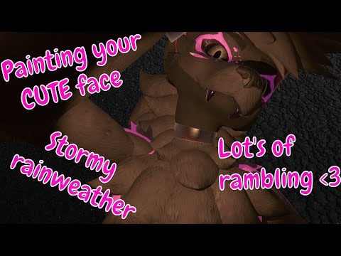FURRY ASMR | Painting your ear while i YAP