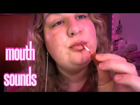 ASMR | Lip Gloss Nibbling + Close Up Whispering 💖