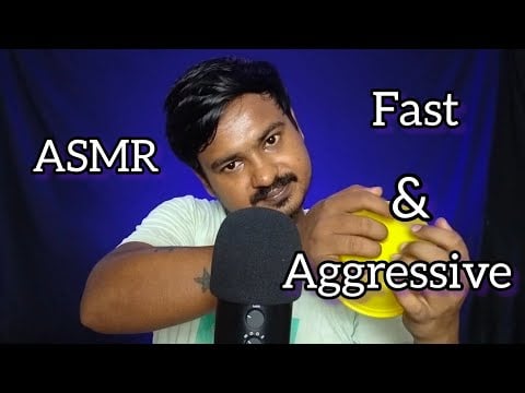[ASMR] Fast And Aggressive Triggers Sounds For SLEEP ( Mouth Sounds, blue yeti scratching, tapping)